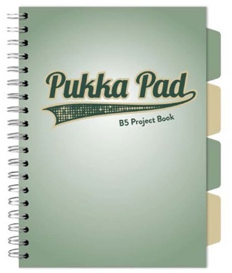 Kołonotes Project Book B5 100k 80g kratka Sage zielony, Pukka Pad