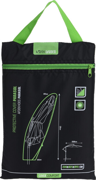 KOOPMAN, 3998 Obal ProGarden na slunečník 220 x průměr 25 x průměr 45cm, černý