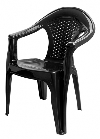 Mega Plast, plastová židle Gardenia 81 x 57 x 58 cm, antracit