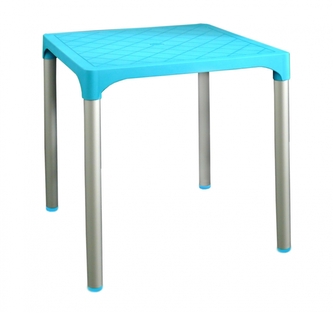 Mega Plast, plastový stůl VIVA, 72 x 72 x 72 cm, tyrkysový