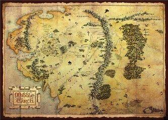AQUARIUS Puzzle Hobit: Mapa Středozemě 1000 dílků