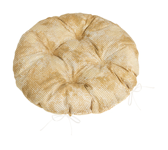 Sedák Adéla prošívaný kulatý - Hnědá - průměr 40 cm
