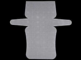 Plastová kanava / mřížka na kabelku - 1 ks - 1 bílá