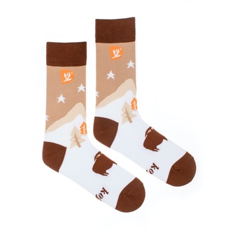 Ponožky Kofola Já už ho vidím Hnědé M (41-45)