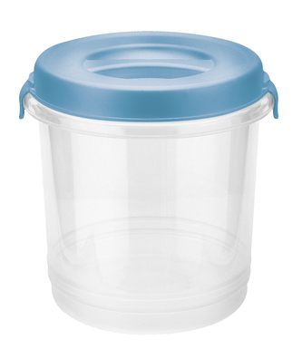 Dóza NOSTALGIA 3,75L s klipy transp/modrá