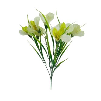 Alstromerie kytice, bílo-zelená  JH027 bílo-zelená