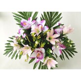 Kytice lilie s palmovým listem, fialová  H360 fialová