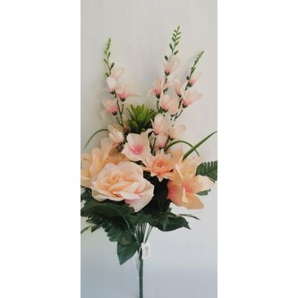 Kytice lilie, růže, gerbera broskvová  H346 broskvová