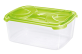 Dóza na potraviny NUVOLA 6,8 l obdélník transparentní/zelená