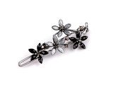 Sponka do vlasů s broušenými kamínky květy - 1 ks - 2 jet