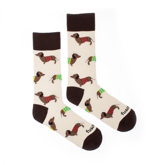 Ponožky Venčení Hnědé L (43-46)