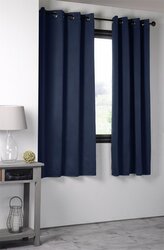 Dekorační závěs s kroužky zatemňující FLAVIA- BLACKOUT 135x180 cm modrá (cena za 1 kus) France