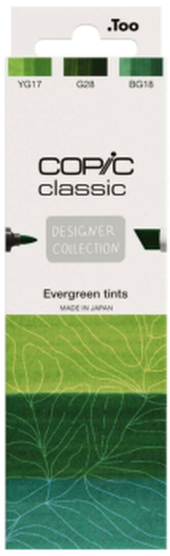 Sada markerů Copic Classic 3ks Evergreen tints