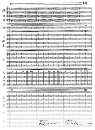 Teczka biała z motywem nutowym - Wojciech Kilar