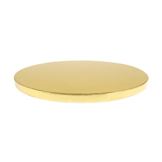 Pevný kulatý dortový podnos průměr 25 cm / tloušťka 12 mm - zlatý