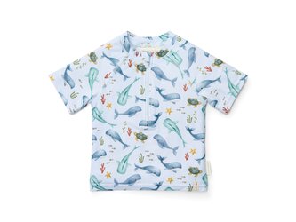 Plavecké triko krátký rukáv Ocean Multicolor vel. 98/104