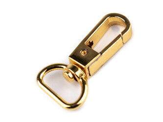 Kovová karabina s obrtlíkem průvlek 15 mm - 10 ks - 4 žluté zlato