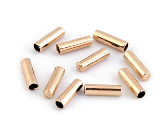 Kovová koncovka na šňůru Ø4 mm - 100 ks - 4 růžové zlato