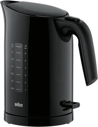 Braun WK 3100 BK PurEase rychlovarná konvice, 2200 W, otočná základna, 1.7 l, automatické vypnutí, černá Braun WK 3100 BK PurEase rychlovarná konvice, 2200 W, otočná základna, 1.7 l, automatické vypnutí, černá