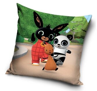 Dětský polštářek ZAJÍČEK BING Procházka v parku 40x40 plyšový Dětský polštářek ZAJÍČEK BING Procházka v parku 40x40 plyšový