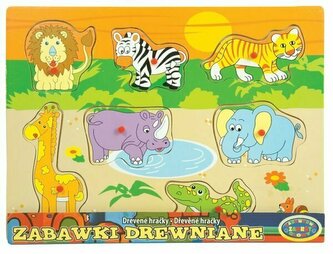 Układanka drewniana ZOO Zwierzęta. 003923 DROMADER