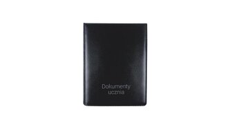 Okładka na dokumenty ucznia pion czarna