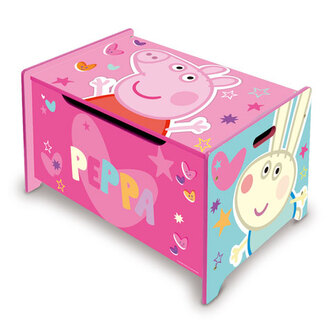 Dřevěná truhla PEPPA PIG růžová