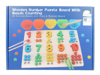 Puzzle drewniane wielofunkcyjne Układanka i kulki BIGTOYS