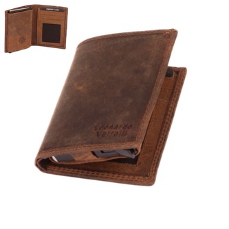 Leonardo Verrelli Luxusní kožené velké pouzdro na karty