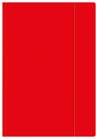 Teczka z gumką A4+ 40mm 450g czerwona INTERDRUK