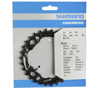 převodník 30z Shimano FC-M4000 3x9 4 díry