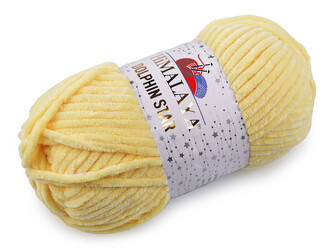 Pletací žinylková příze s lurexovým vláknem Dolphin Star 100 g - 1 ks - 3 (92102) žlutá světlá