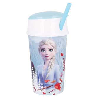 Kelímek na pití FROZEN II svačinka s brčkem 400ml