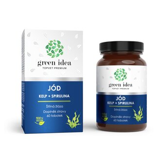 Green idea Jód - kelp+spirulina - tobolky 60 ks