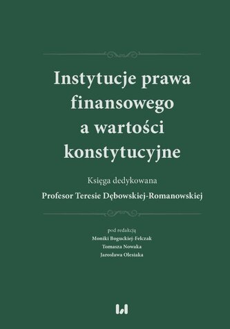 Instytucje prawa finansowego a wartości konstyt.