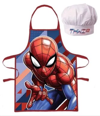 Dětská zástěra SPIDERMAN set s čepicí
