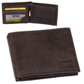 Leonardo Verrelli Kožená peněženka pánská tmavě hnědá