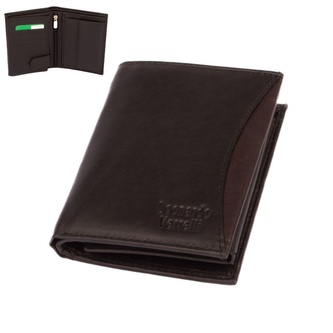 Leonardo Verrelli Pánská kožená peněženka černo hnědá