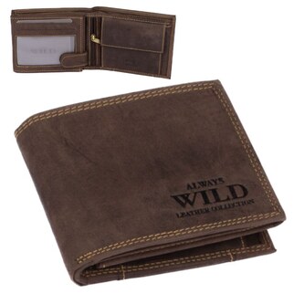 Always Wild Peněženka kožená pánská tmavě hnědá