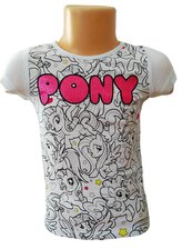 Dívčí tričko MY LITTLE PONY krátký rukáv bílé, velikost: 128