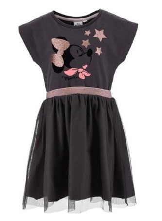 Dívčí šaty MINNIE s hvězdami tylové černé, velikost: 128