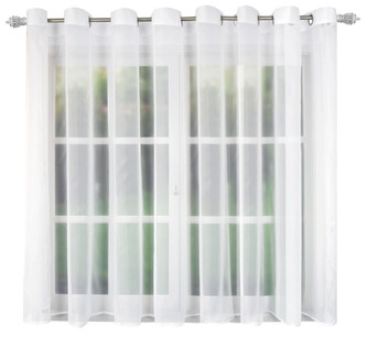 Dekorační krátká záclona s kroužky EDEN bílá 400x150 cm MyBestHome