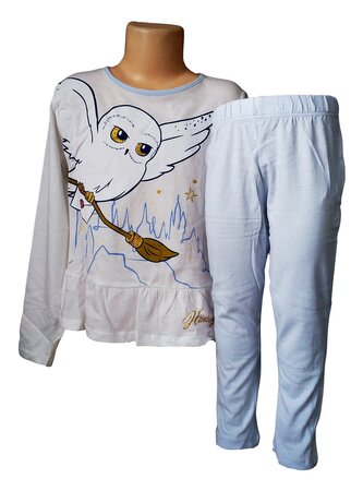 Dívčí pyžamo HARRY POTTER HEDVIKA bílomodré, velikost: 104 Dívčí pyžamo HARRY POTTER HEDVIKA bílomodré, velikost: 104