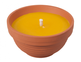 Svíčka proti hmyzu CITRONELLA žardinka FLOWER 130g d9x5cm