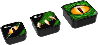 Svačinový box JURSKÝ SVĚT - DINO 3v1 černý