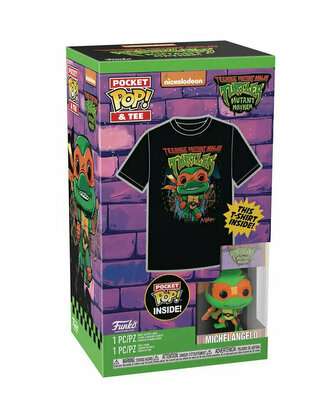 PROMO FUNKO T-SHIRT + POCKET POP TMNT Michelangelo L 76208