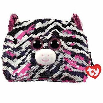 TY Fashion Sequins duży cekinowy neseser ZOEY - zebra 95822
