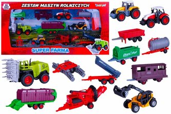 Zestaw Farma: traktor maszyny rolnicze 6043