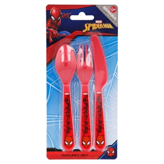 Dětská sada příbor SPIDERMAN 3 kusy červená