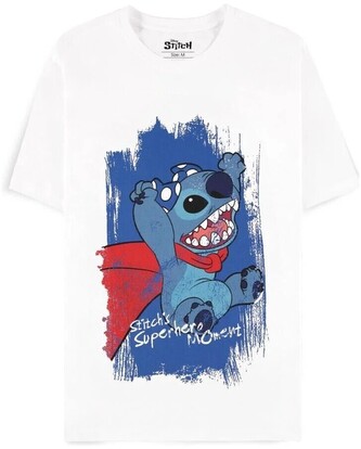 Tričko Difuzed Lilo & Stitch - Superhero (bílé) L